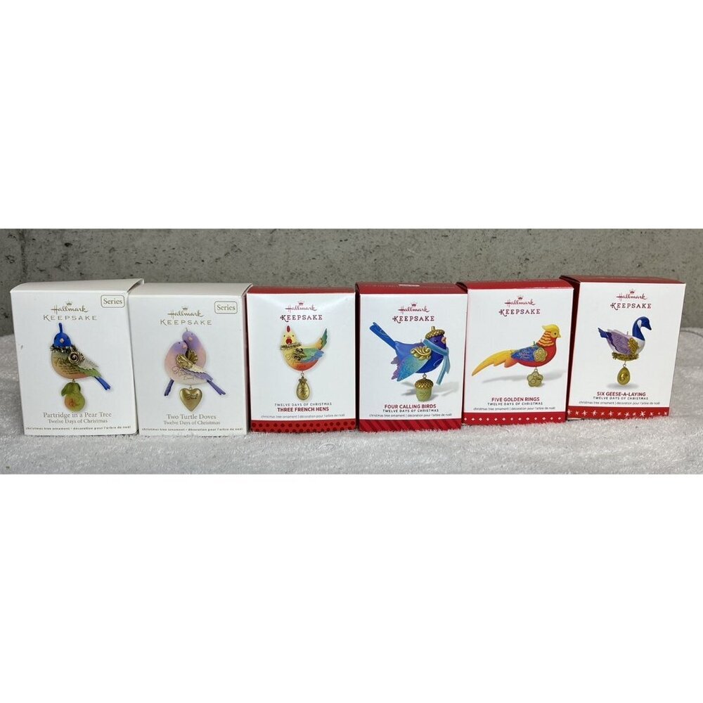 Hallmark Twelve Days Of Christmas Bird Ornaments ~ 2011 - 2016 (1-6) - Picture 1 of 11